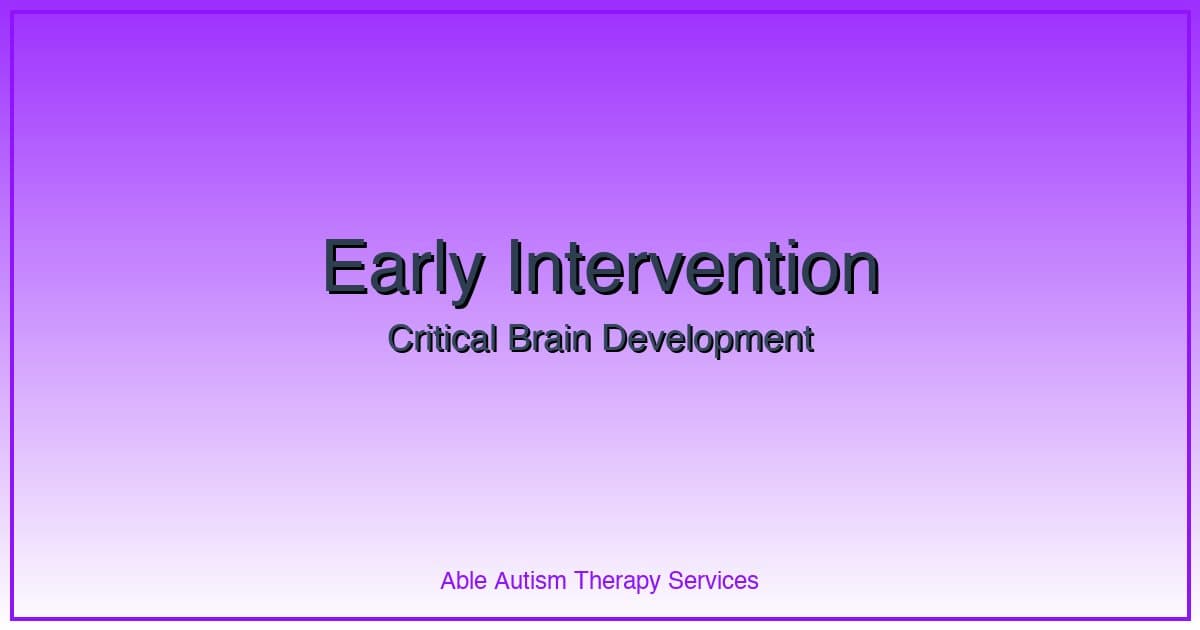 Early Intervention: Why Starting ABA Therapy Early Matters